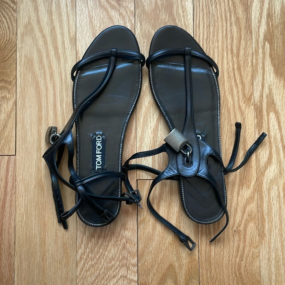 Brand New Tom Ford Lock T-Strap Sandal